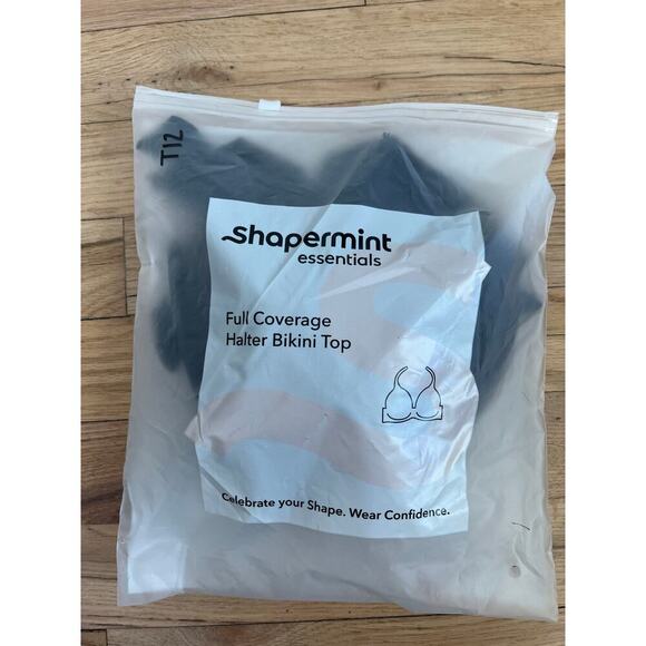 NEW Shapermint Women's 2XL Black Full Coverage Halter Bikini Top Shape Swim Sexy - Picture 7 of 8